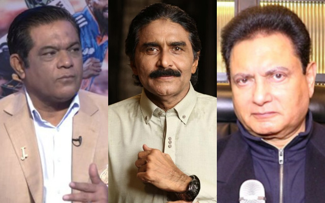 Rashid Latif, Javed Miandad, and Pakistan journalist PJ Mir