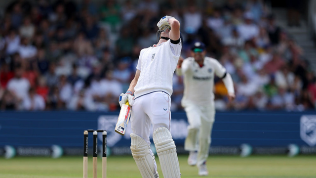 Harry Brook after his dismissal on 99