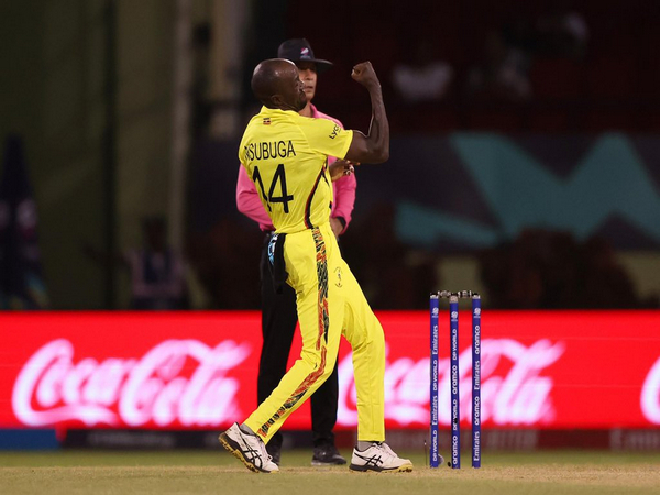 Uganda spinner Frank Nsubuga. (Photo- Uganda Cricket Association X)