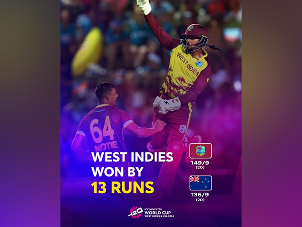 West Indies vs New Zealand. (Picture: ICC/X)