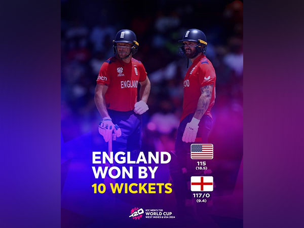 United States vs England. (Picture: X/@ICC)