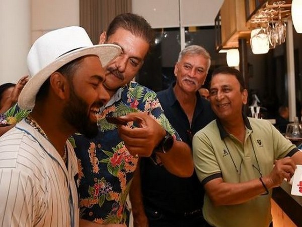 Ravi Shastri with Sunil Gavaskar, Rishabh Pant, Roger Binny. (Photo- Ravi Shastri Instagram)